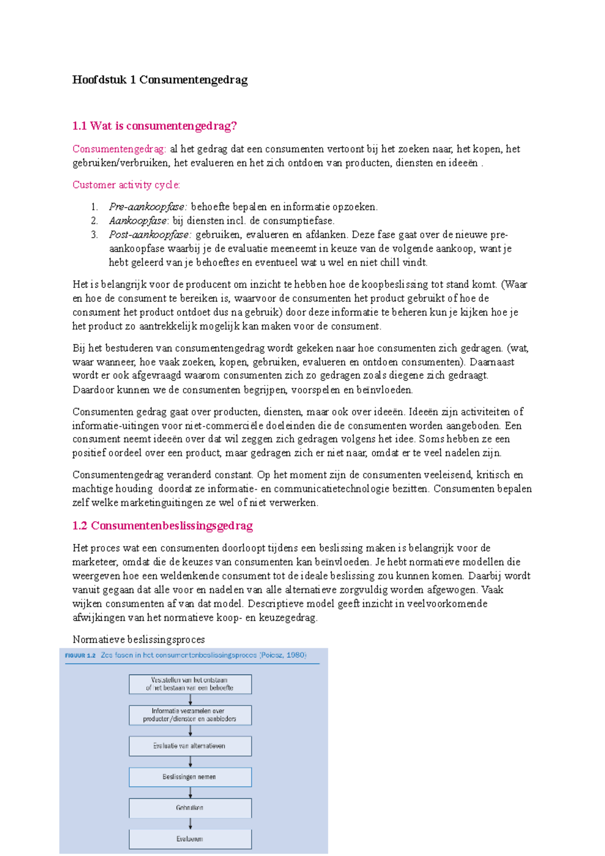 Hoofdstuk 1 Consumentengedrag - Hoofdstuk 1 Consumentengedrag 1 Wat Is ...