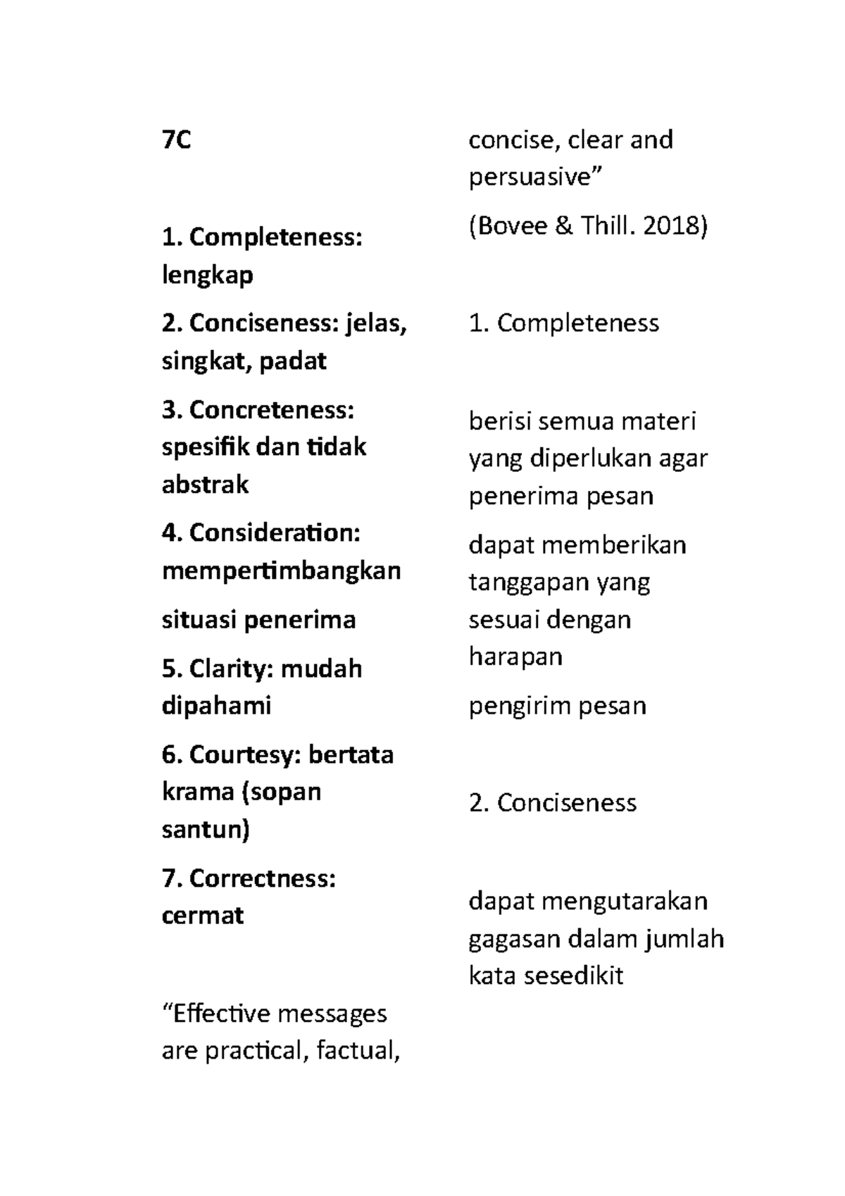 12 - Catatan - 7C Completeness: lengkap Conciseness: jelas, singkat ...