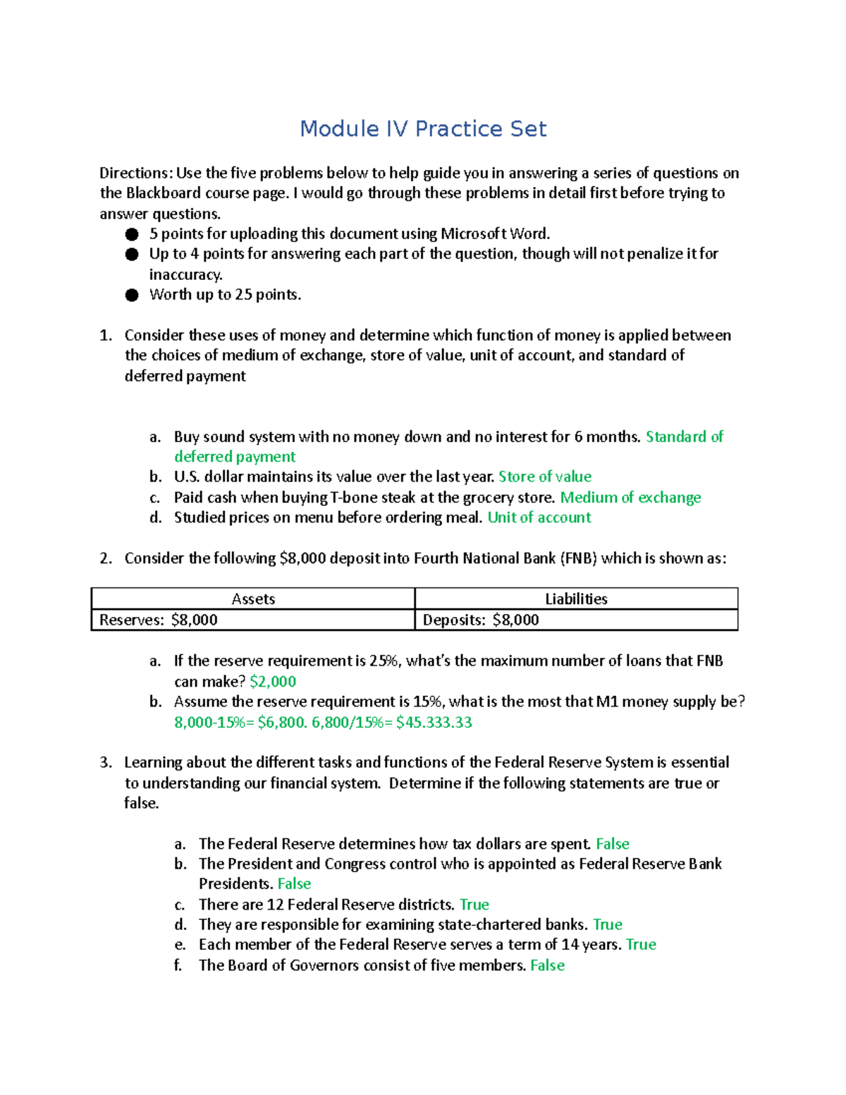 ECON 2105 Module IV Homework - ECON 2106 - Studocu