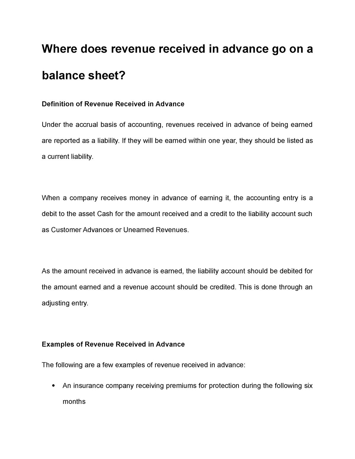 where-does-revenue-received-in-advance-go-on-a-balance-sheet-where