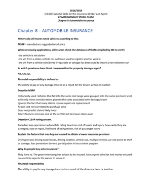 Principles and Practice of Insurance Exam Midterm - INSR 101 ...