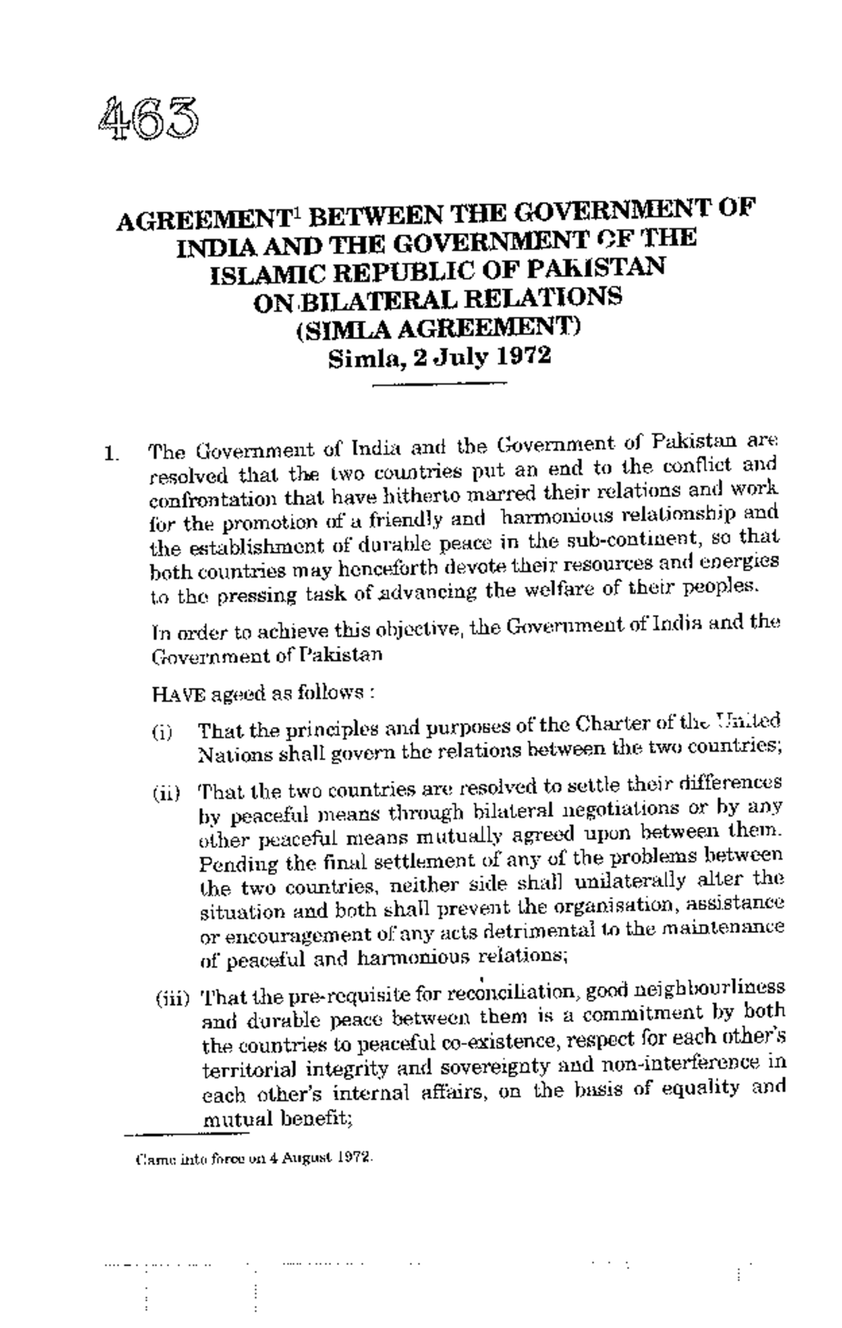 PA72B1578 Shimla agreement Masters in political science Studocu