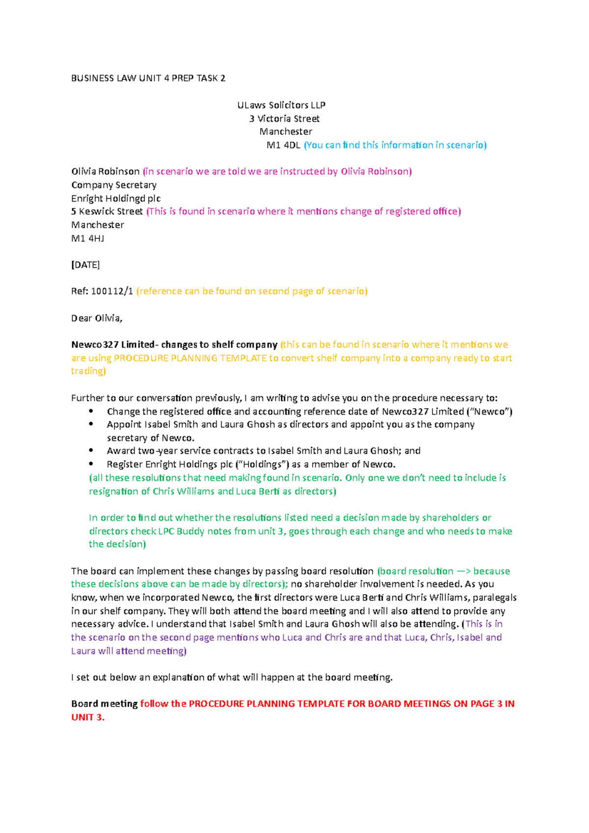 Business law workshop 1 prep task 1 - BUSINESS LAW UNIT 4 PREP TASK 2 ...