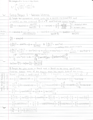 Group Project 3 Individual Written Solutions - MATH 153 - Studocu