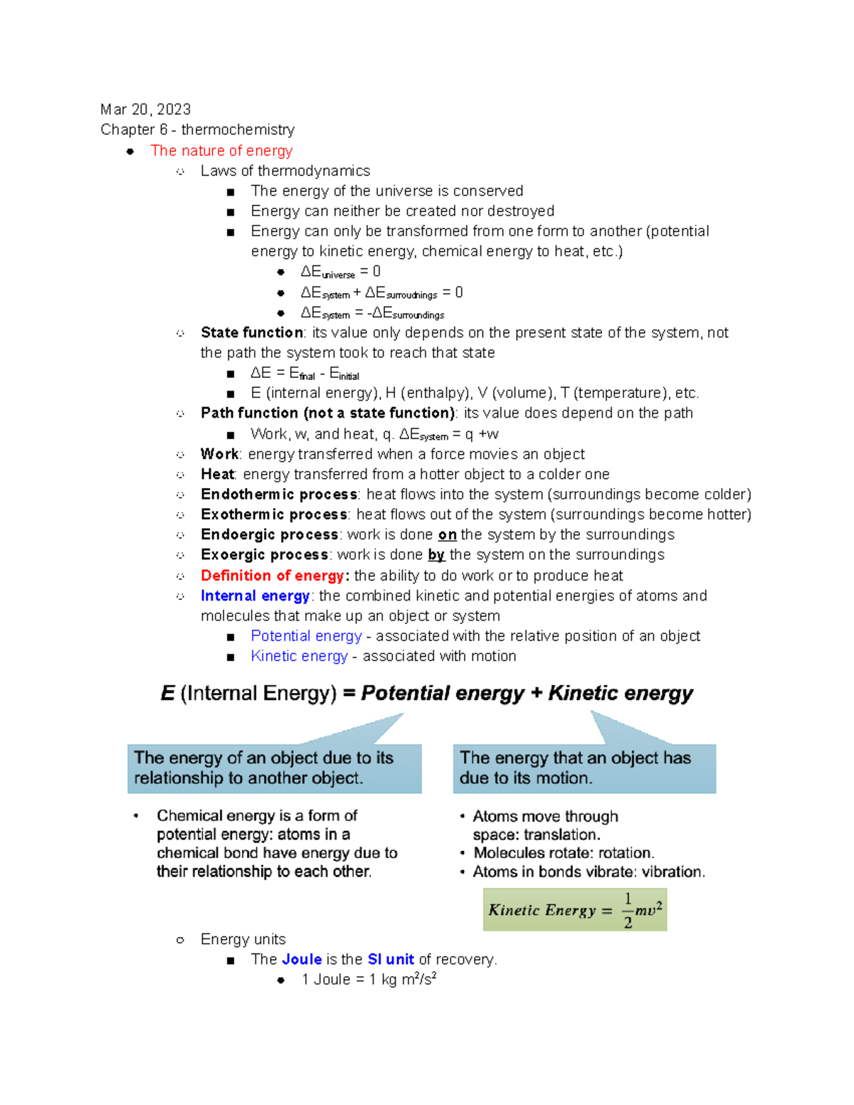 Chapter 6 - thermochemistry - Mar 20, 2023 Chapter 6 - thermochemistry ...