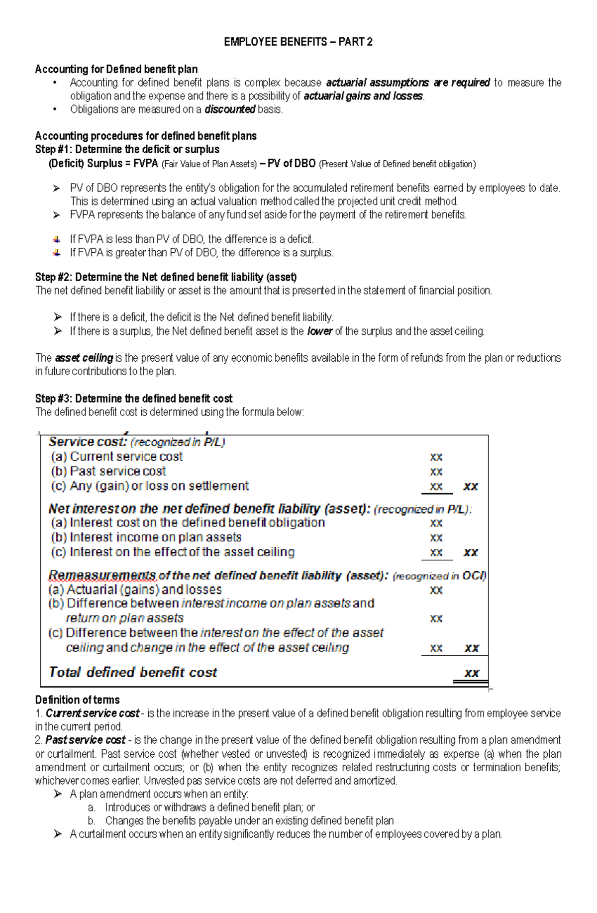 Employee Benefits - Part 2 - EMPLOYEE BENEFITS – PART 2 Accounting For ...