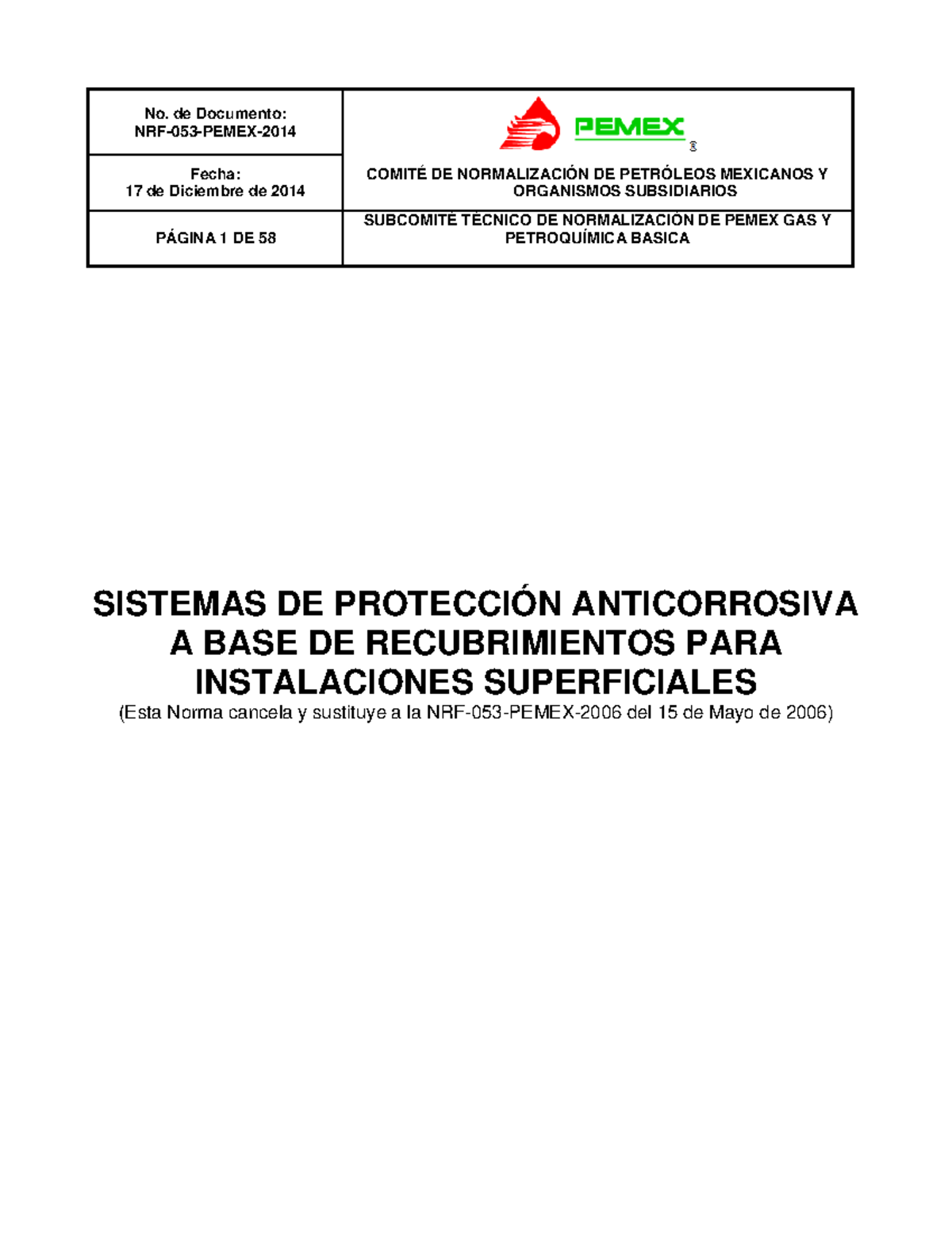 Nrf 053 Pemex 2014 24dic14 Vf 1 2 - No. De Documento: NRF-053-PEMEX ...