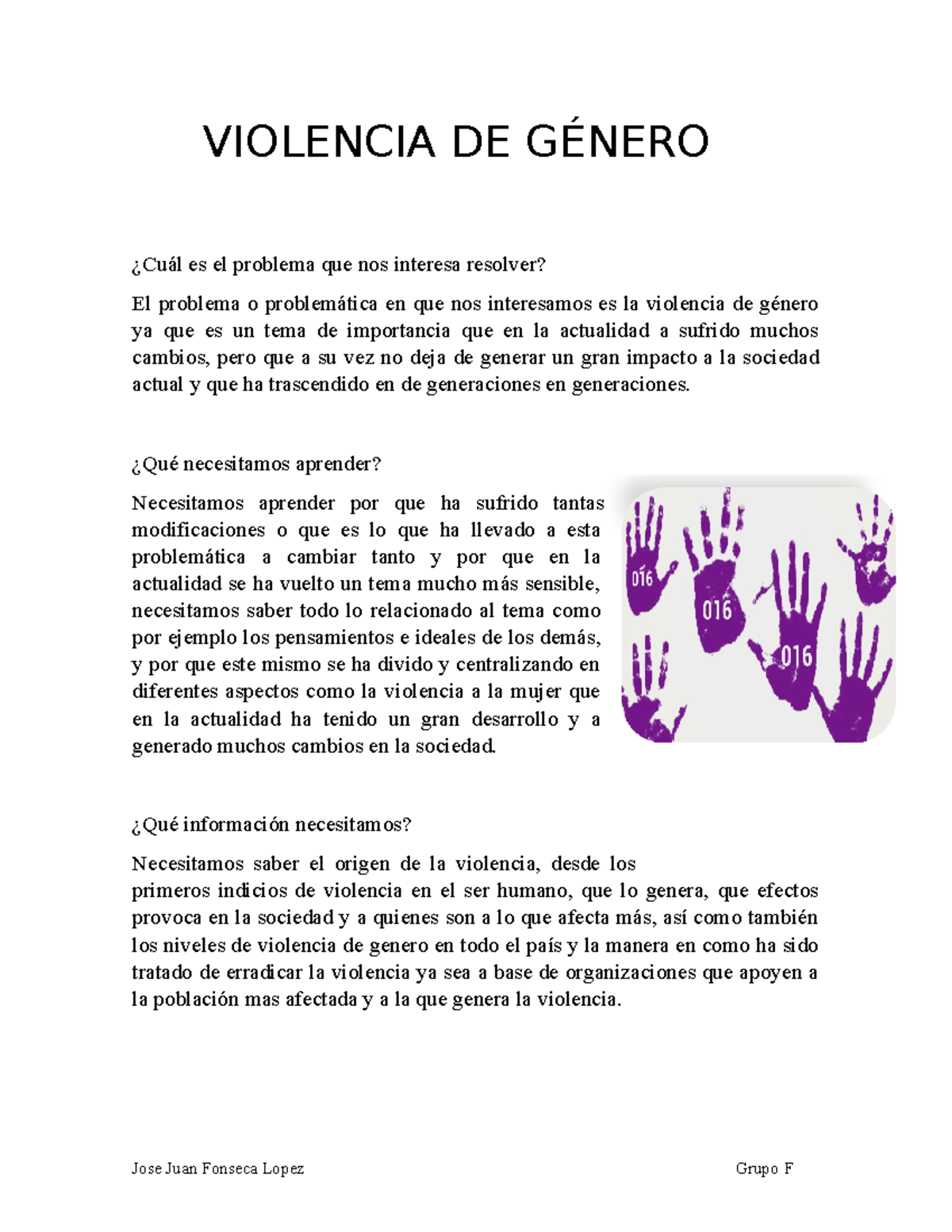 Violencia de Genero - notas sobre el tema - ¿Cuál es el problema que ...