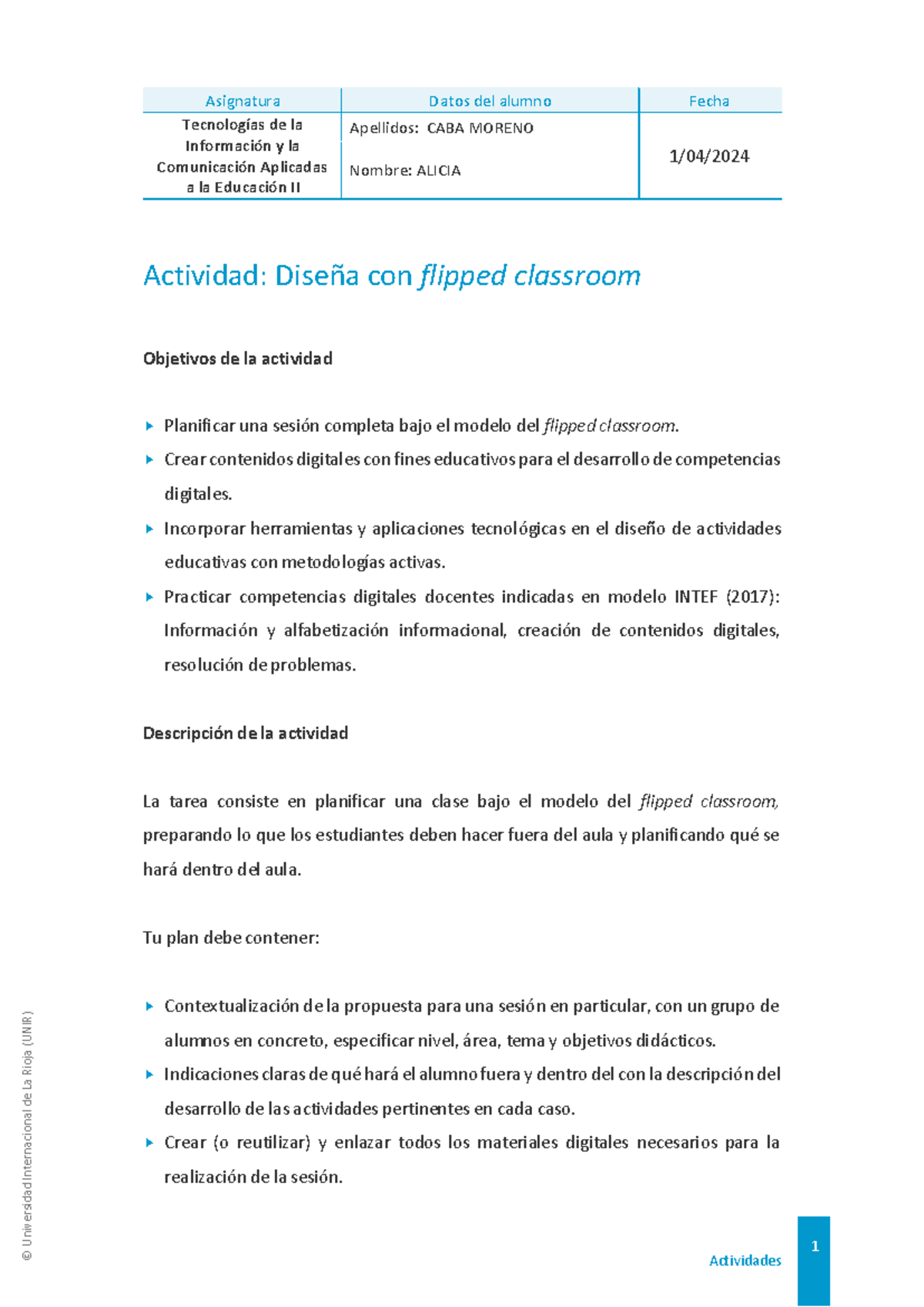 Actividad Flipped Classroom - Tecnologías De La Información Y La ...