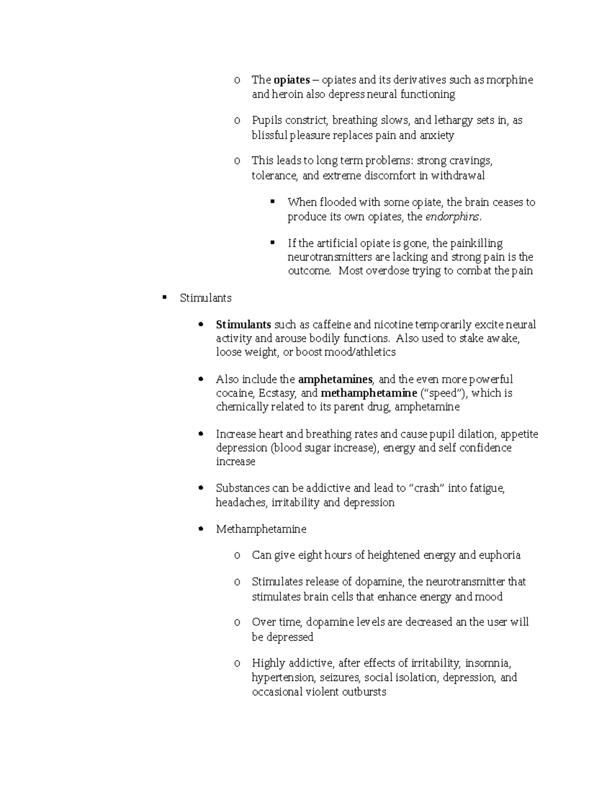 Psy1101 Course Notes -17 - O The Opiates – Opiates And Its Derivatives ...