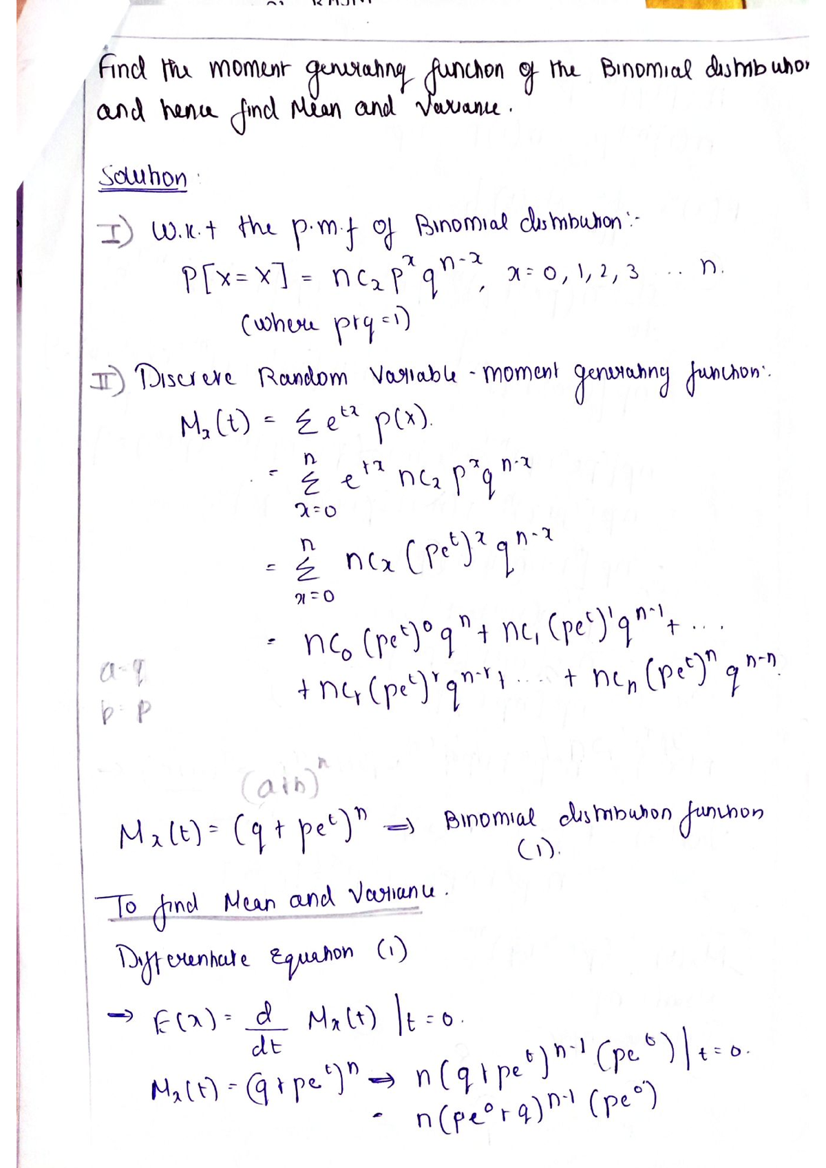 maths assignment on probability