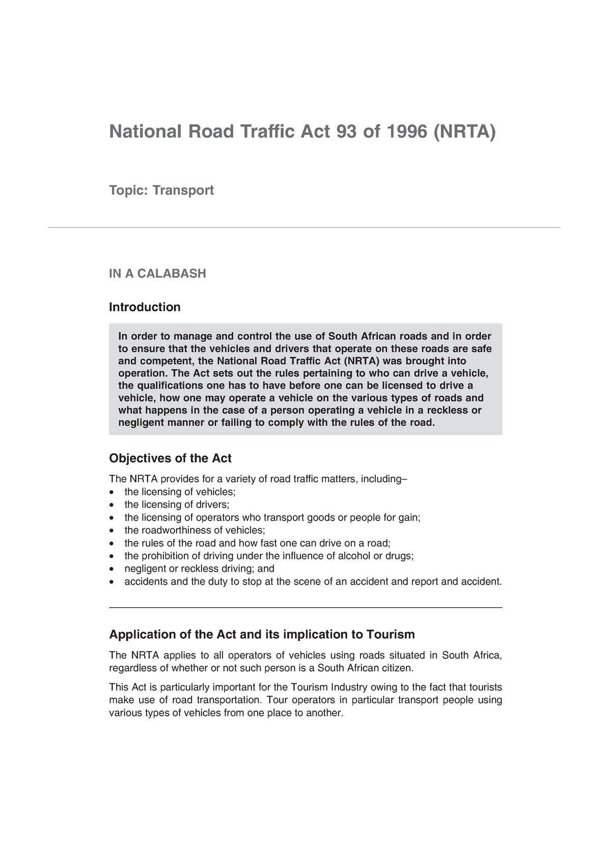 National Tourism 34 Nrta National Road Traffic Act 93 Of 1996 NRTA   Thumb 1200 1698 