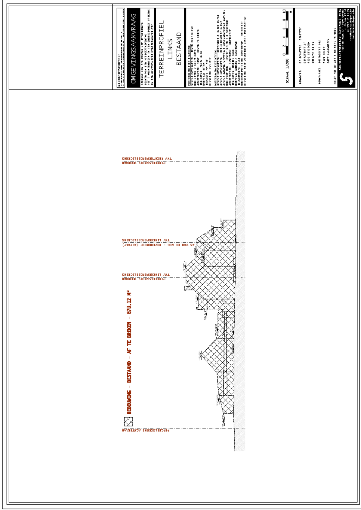 MW Plan Terreinprofiel Links Bestaand - LINKERPERCEELSGRENS THV (ASFALT ...