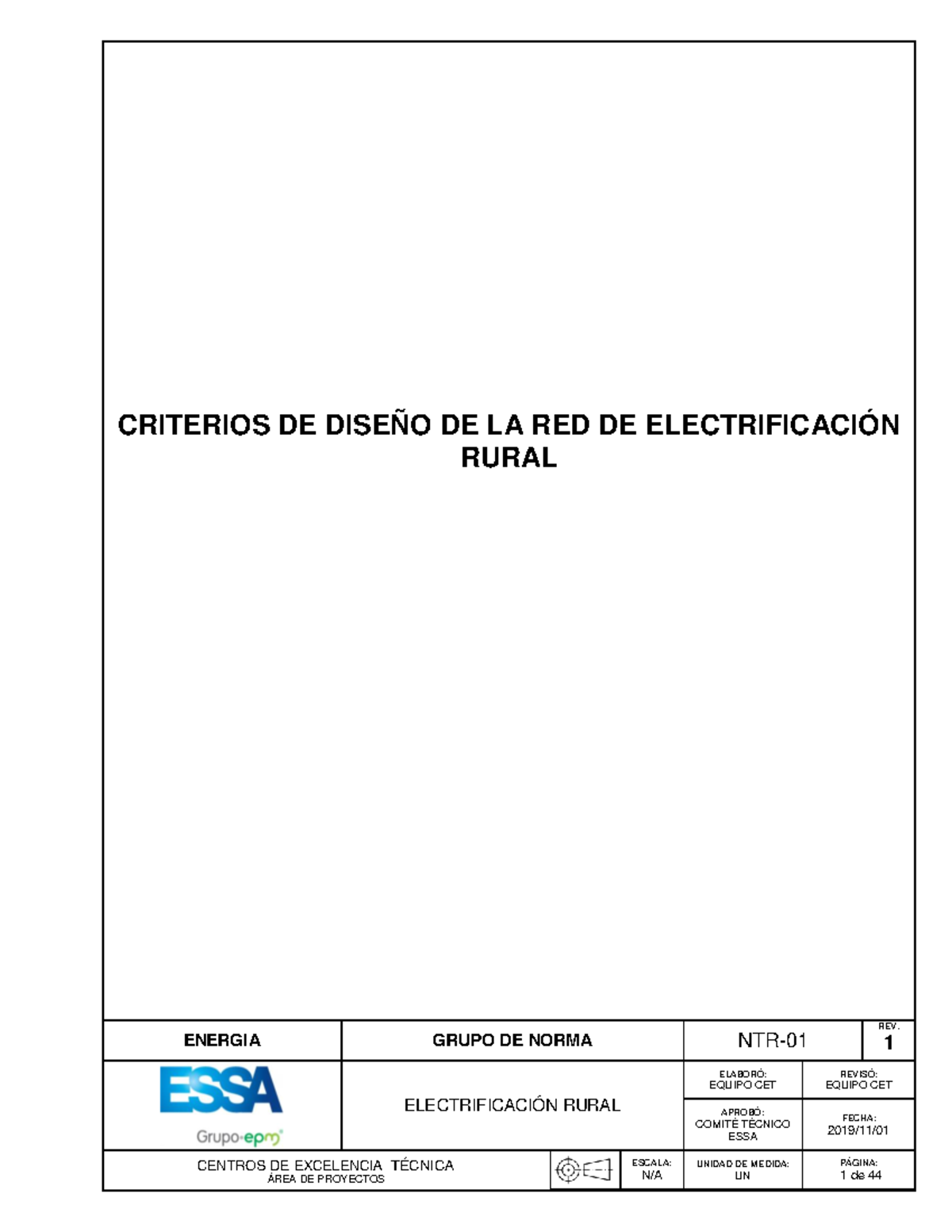 Norma DE Electrificacion Rural-NTR-27-12-2019 - ENERGIA GRUPO DE NORMA ...