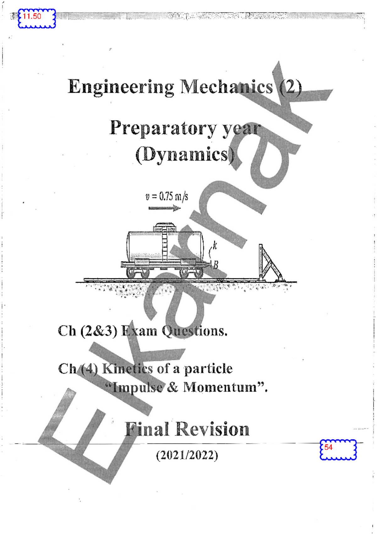 Dynamics Problems - I '. i. Engineering Mech ........ Preparatory y . I ...