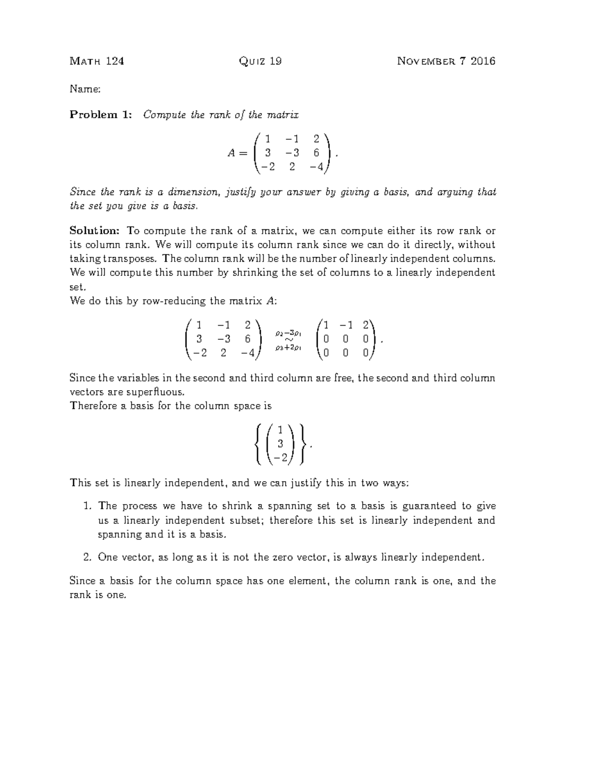 MATH124 2016-2017 Quiz 19 - Questions & Answers - Math 124 Quiz 19 ...