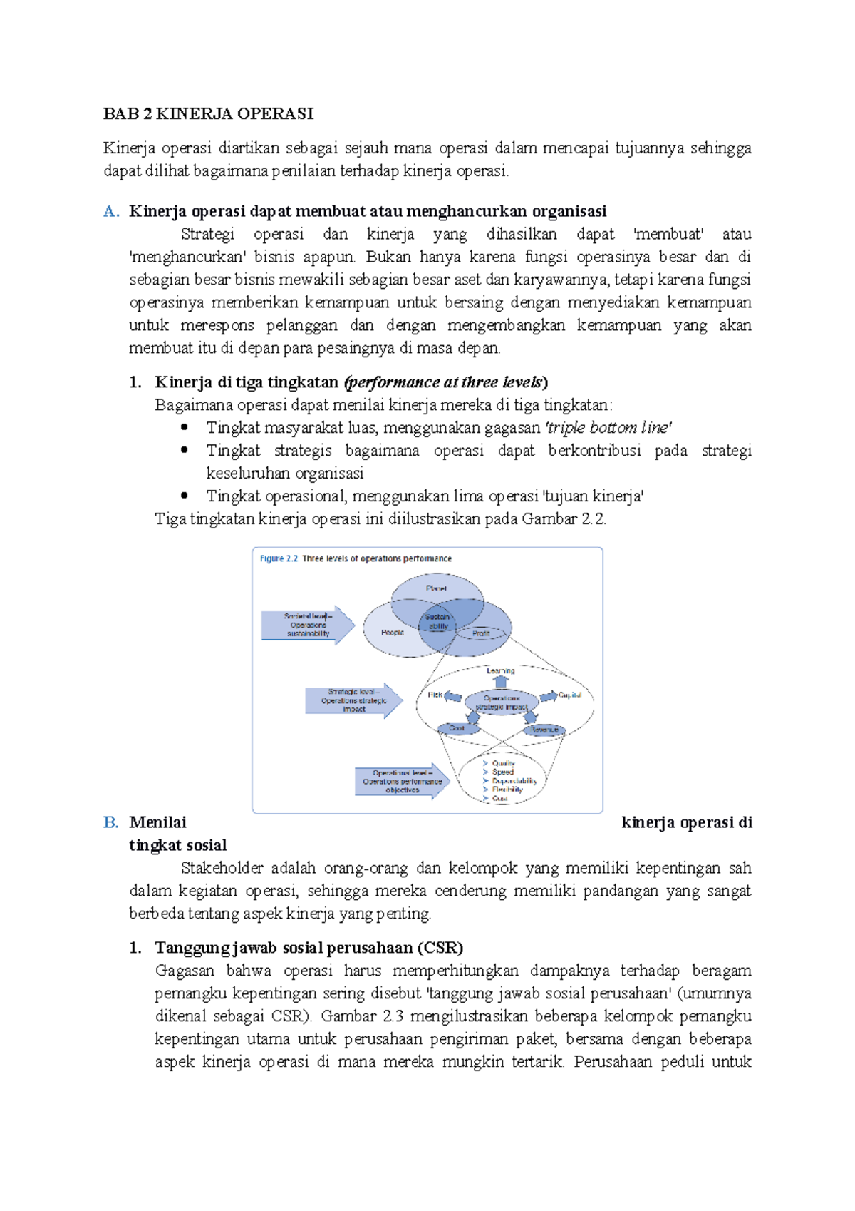 BAB 2 Kinerja Operasi - Operations Strategy - BAB 2 KINERJA OPERASI ...