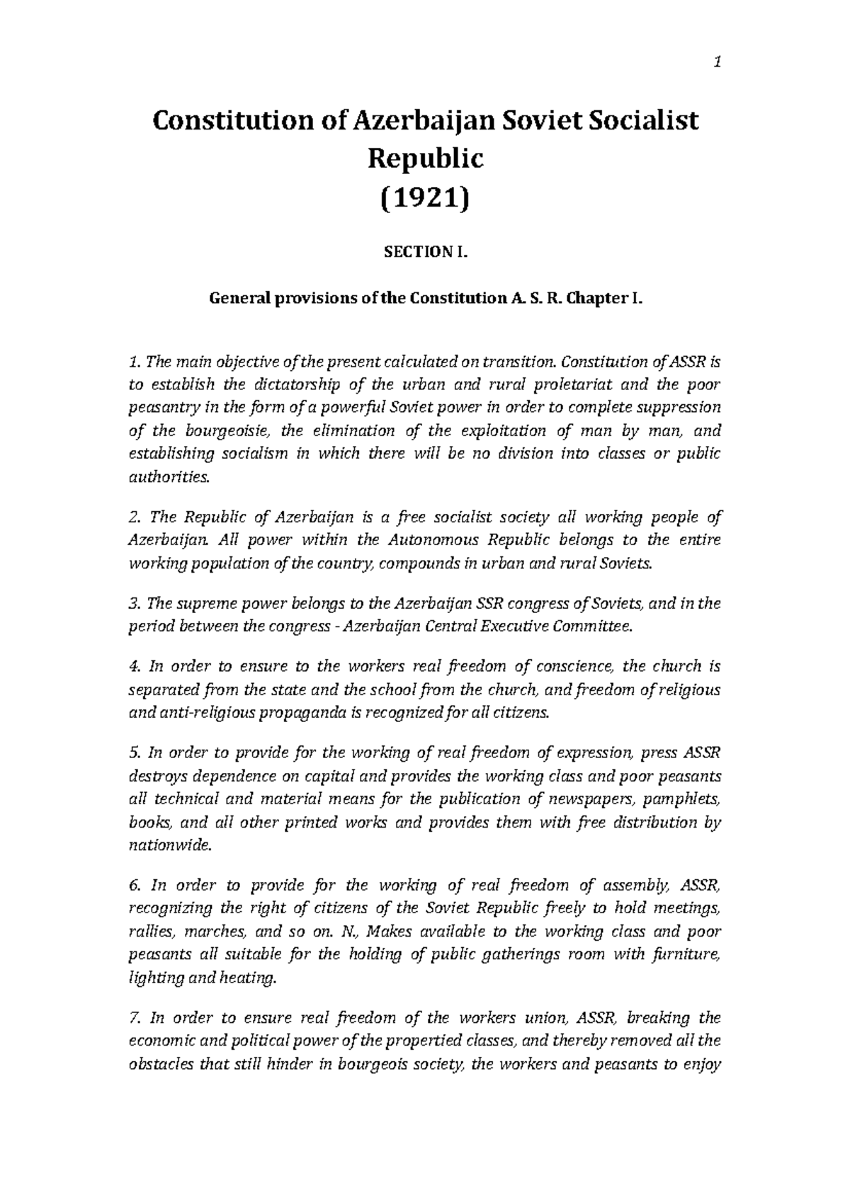 Hist of Const in Azer-Main Provistions - Constitution of Azerbaijan ...