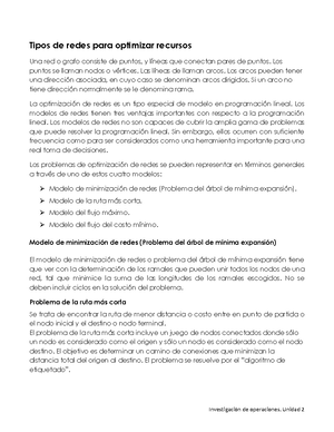 Tipos-de-redes-para-optimizar-recursos compress - InvestigaciÛn de  operaciones. Unidad 2 Tipos de - Studocu