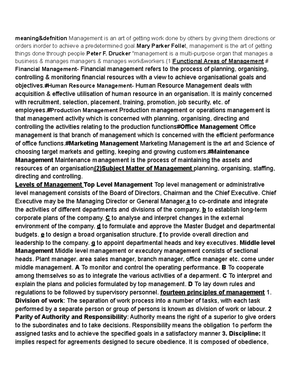 OC - just a brief introduction on the course of principle of management ...