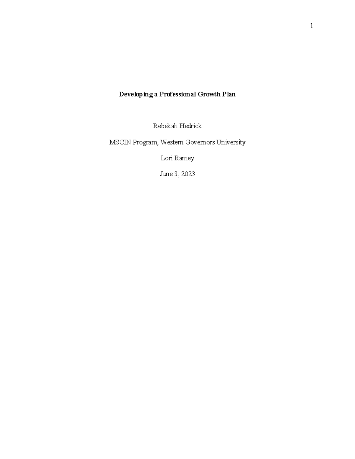 Developing A Professional Growth Plan I Teach At A Title 1 Rural