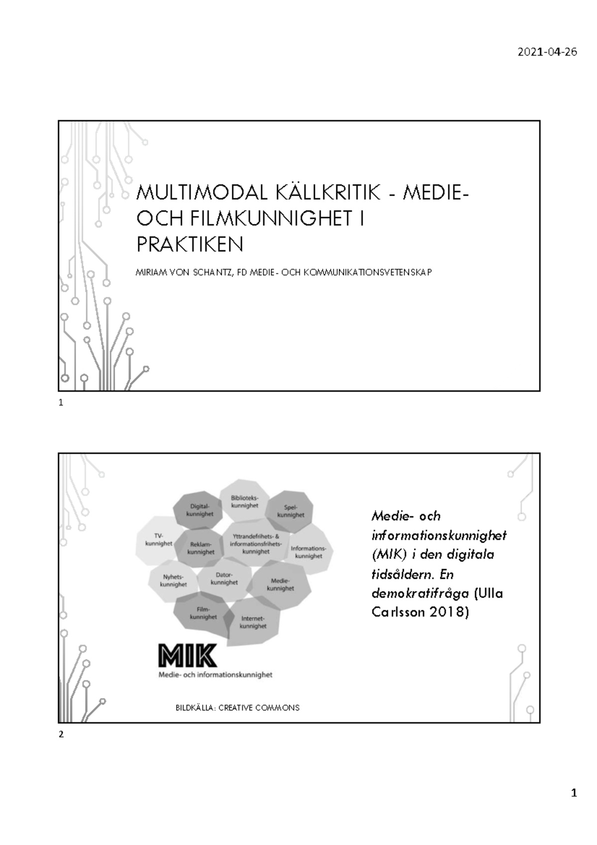 2 Kallkritik VT21 Miriamvon Schantz Skolporten - MULTIMODAL KÄLLKRITIK ...