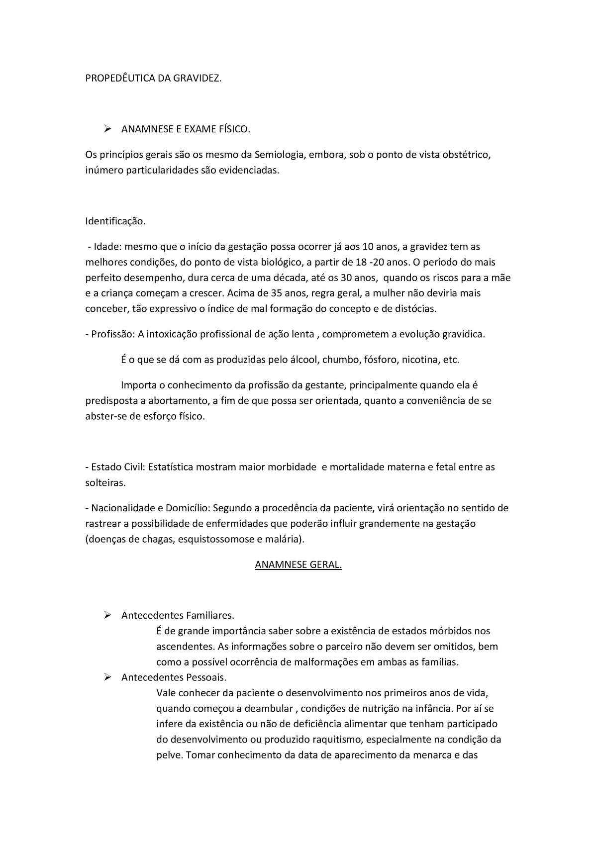 Anamnese Gestante, PDF, Gravidez
