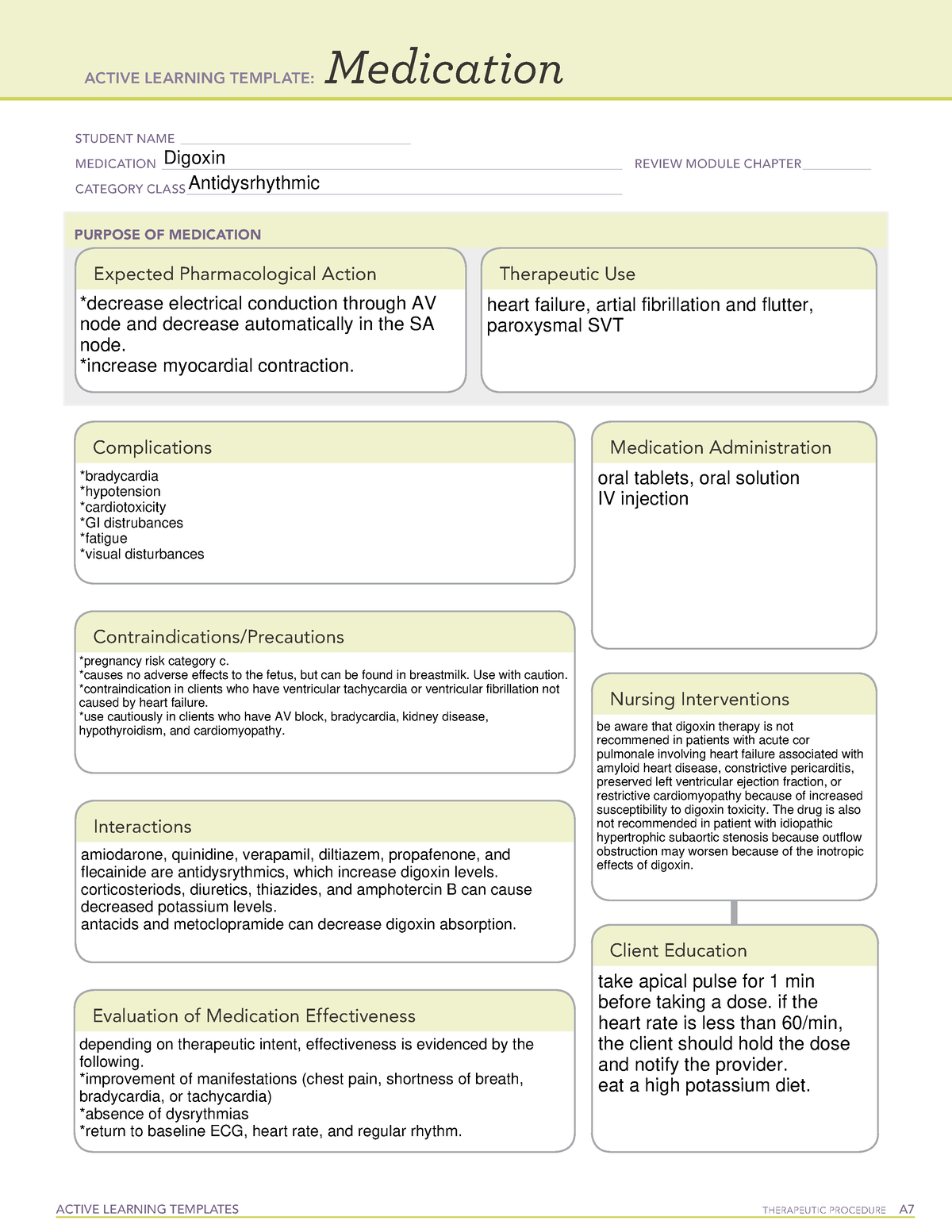 ati-medication-digoxin-focus-review-9-active-learning-templates-therapeutic-procedure-a