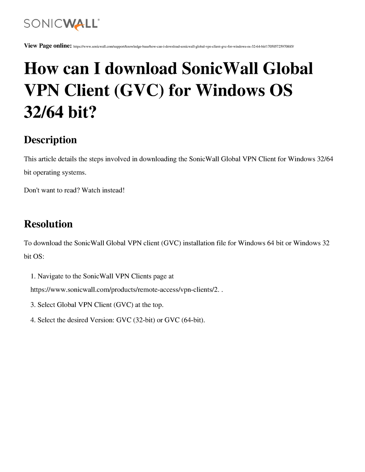 sonicwall gvc client download