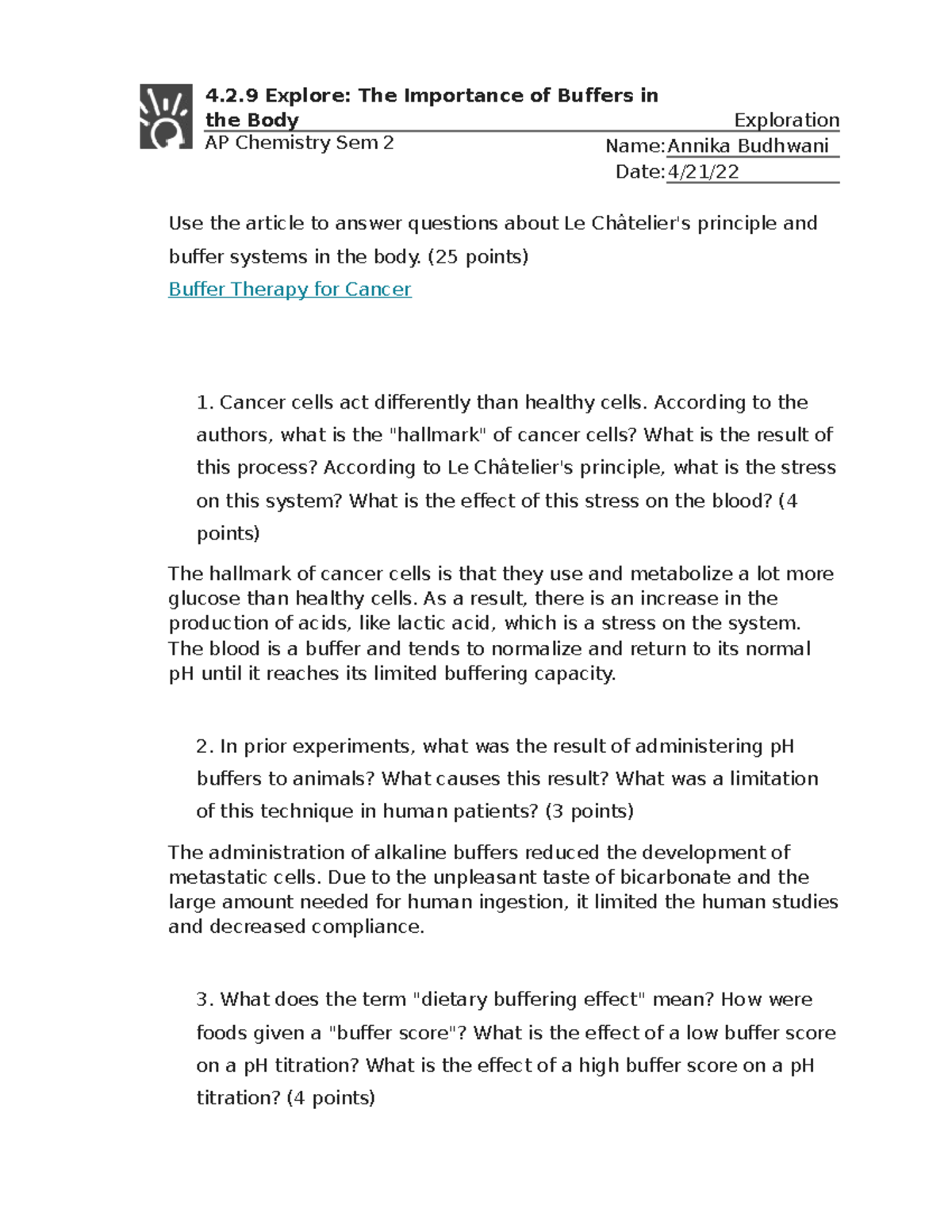 4.2.9 Explore - The Importance of Buffers in the Body (Exploration) - 4 ...