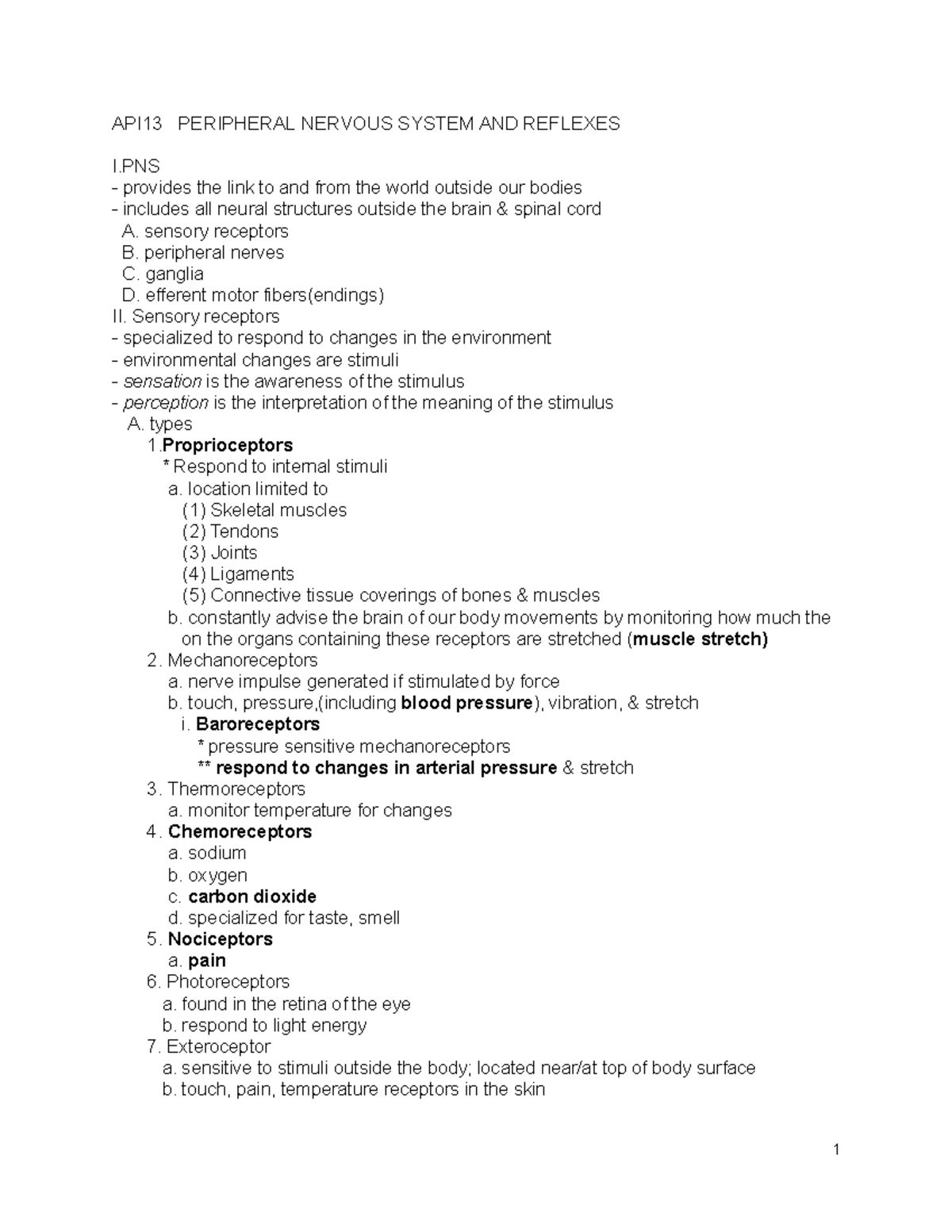 Chapter 13 (Peripheral Nervous System and Reflexes) - API13 PERIPHERAL ...