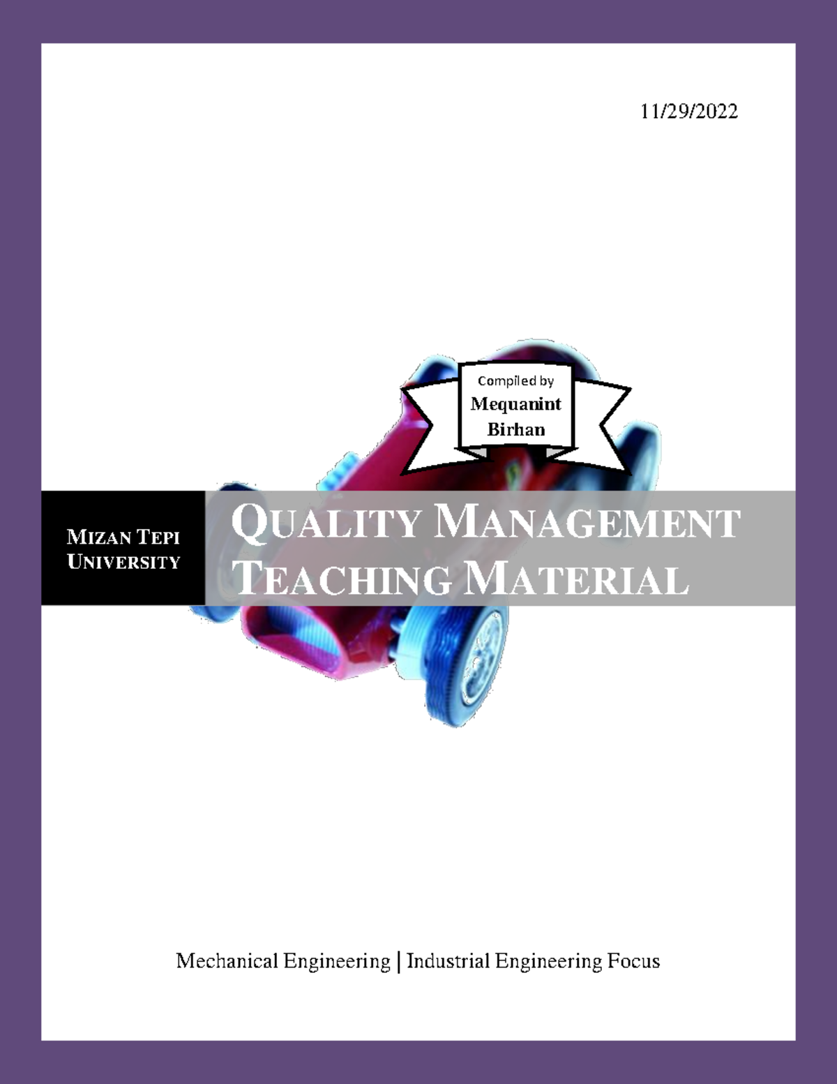 quality management assignment