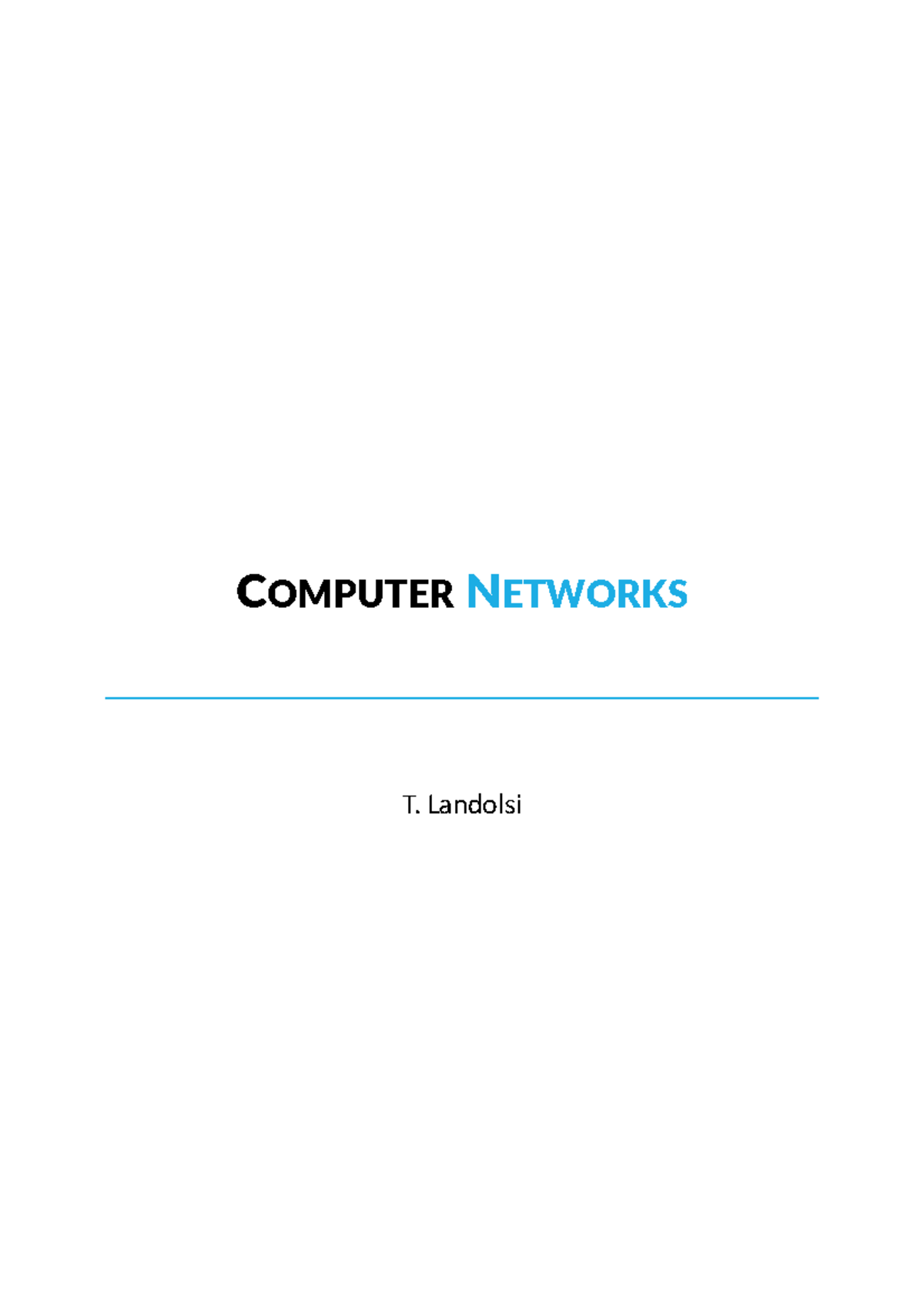 L2-Network protocols - Lecture notes 2 - COMPUTER NETWORKS T. Landolsi ...