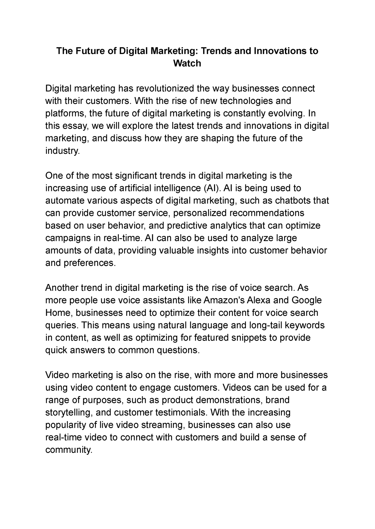 digital marketing thesis