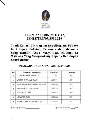 Hubungan Etnik - BINCANGKAN KEPELBAGAIAN BUDAYA DI ...