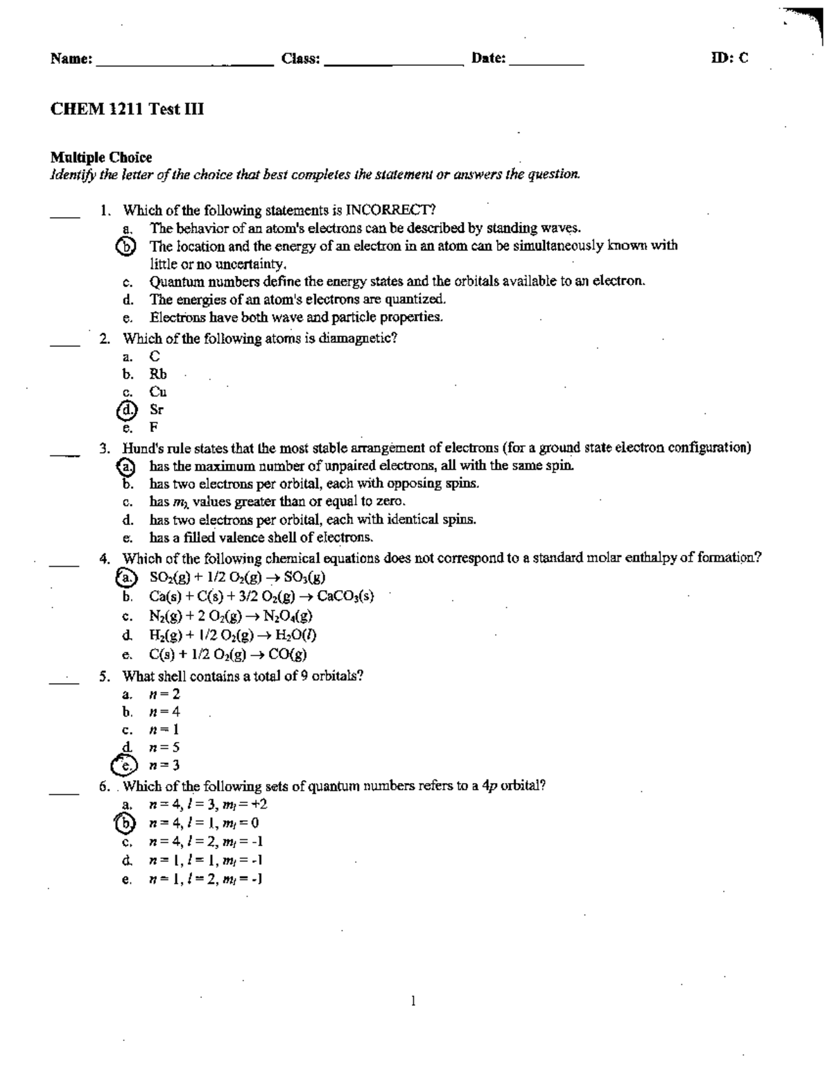 T 3 - practice test - CHEM 104 - Studocu