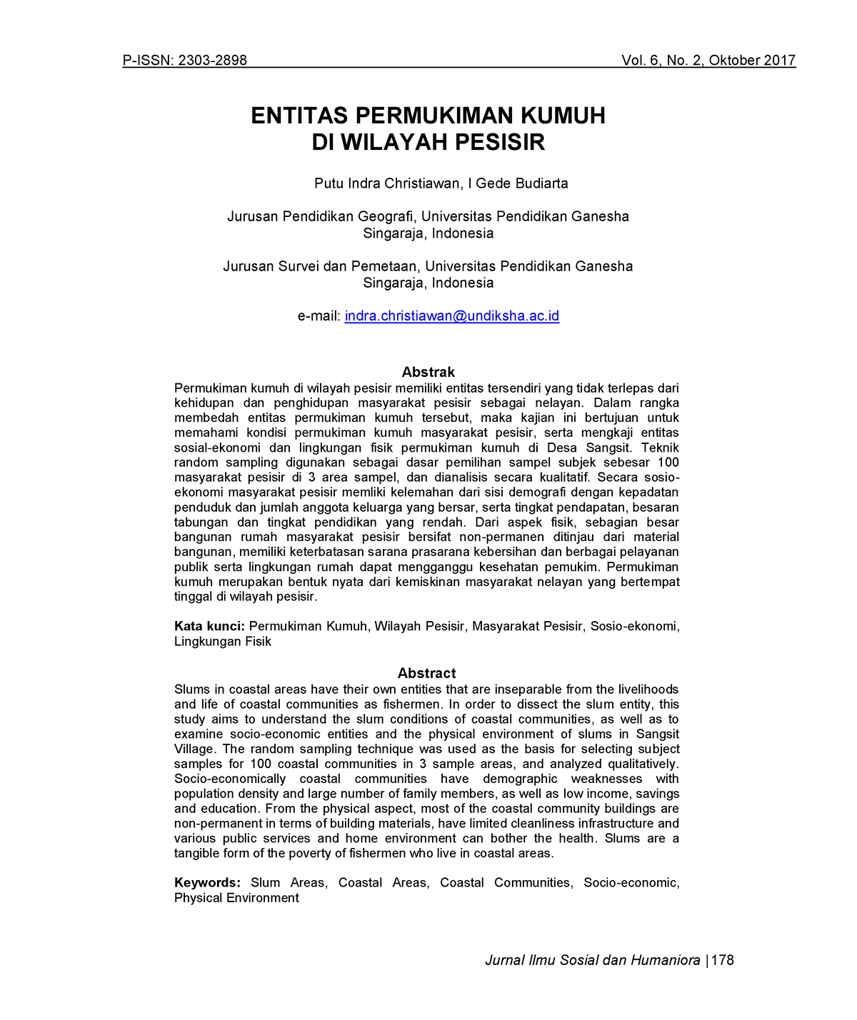 Entitas Permukiman Kumuh Di Wilayah Pesisir - ENTITAS PERMUKIMAN KUMUH ...