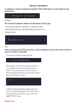 Lesson 3- Fundementals of HTML - Lesson 3- Fundamentals of HTML HTML is ...
