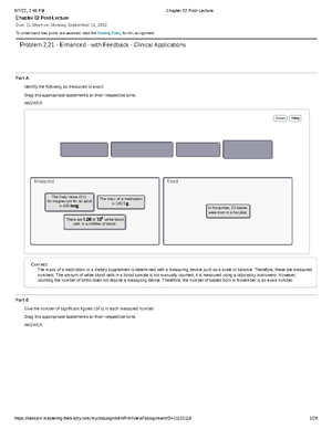 Chapter 03 Mastering Lab - Chapter 03 Post-Lecture Due: 11:59pm on ...