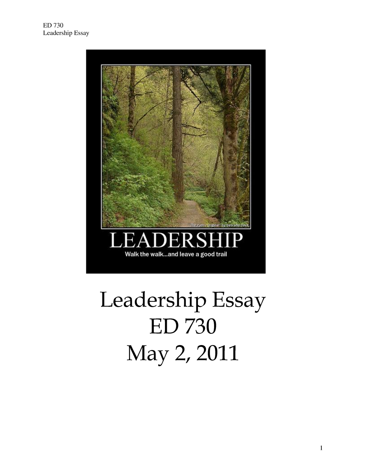 leadership philosophy essay pdf