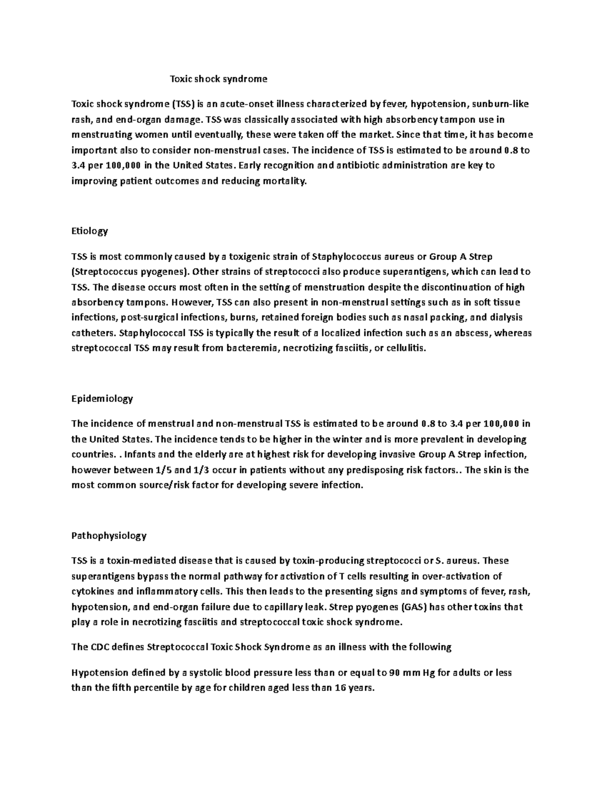 Toxic shock synWPS Office Toxic shock syndrome Toxic shock syndrome