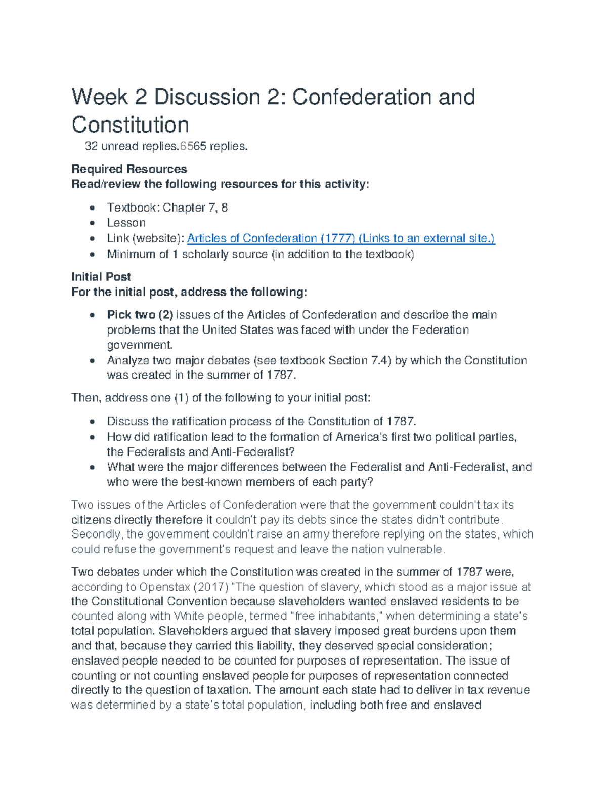 Document 1 (10) - Week 2 Discussion 2 - Week 2 Discussion 2 ...