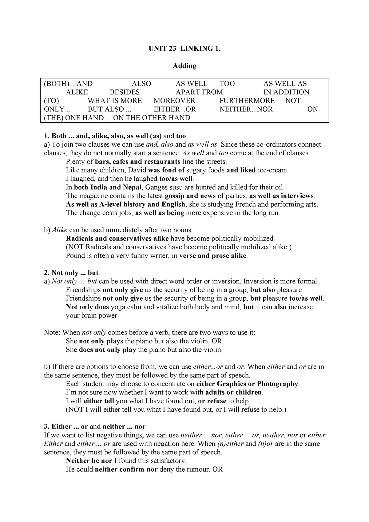 teaching-english-grammar-to-efl-students-unit-23-linking-1-adding