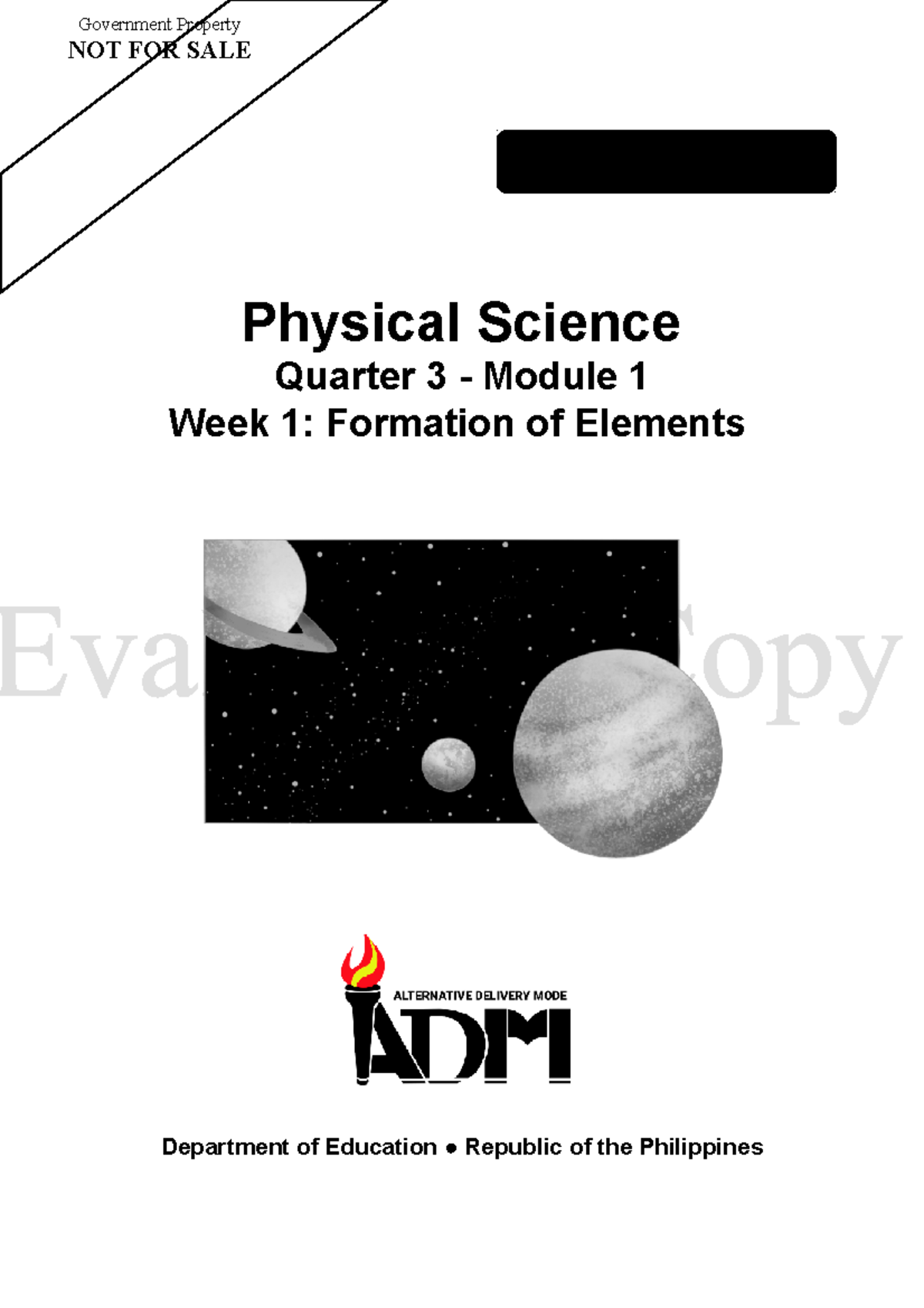 Physical Science Q3 Module 1 v5 - Physical Science Quarter 3 - Module 1 ...
