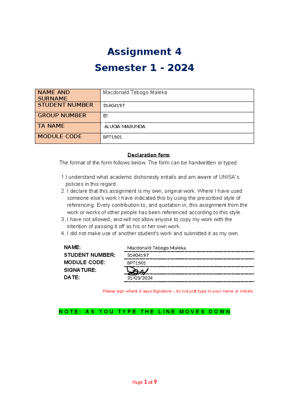 Assignment 4 Answer Boomk Template - Assignment 4 Semester 1 - 2024 ...