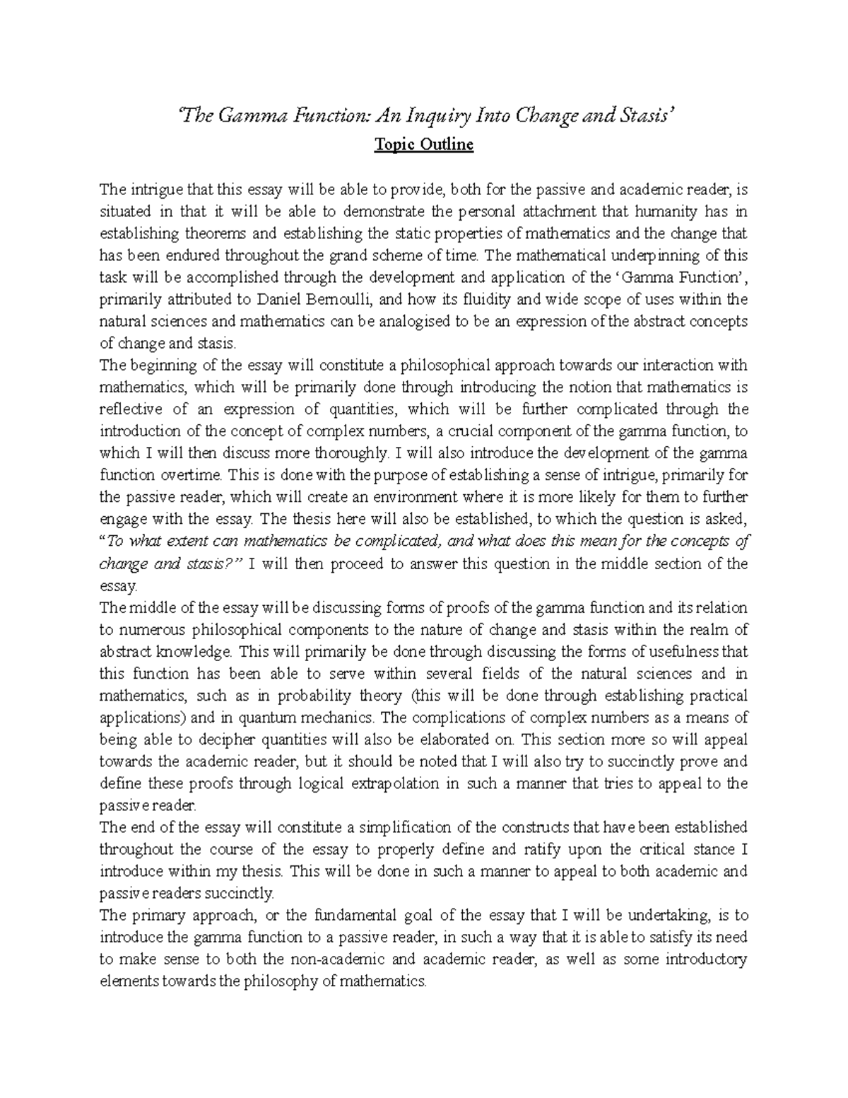 520462403 OLEO1625 A1 Mark 9/10 8The Gamma Function An Inquiry