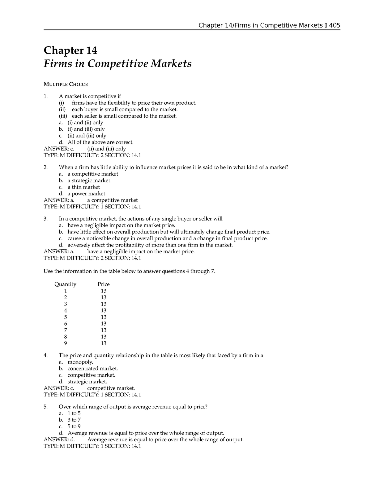 Chapter 14 Test Bank For Practicing Before Final Exam - Chapter 14 ...