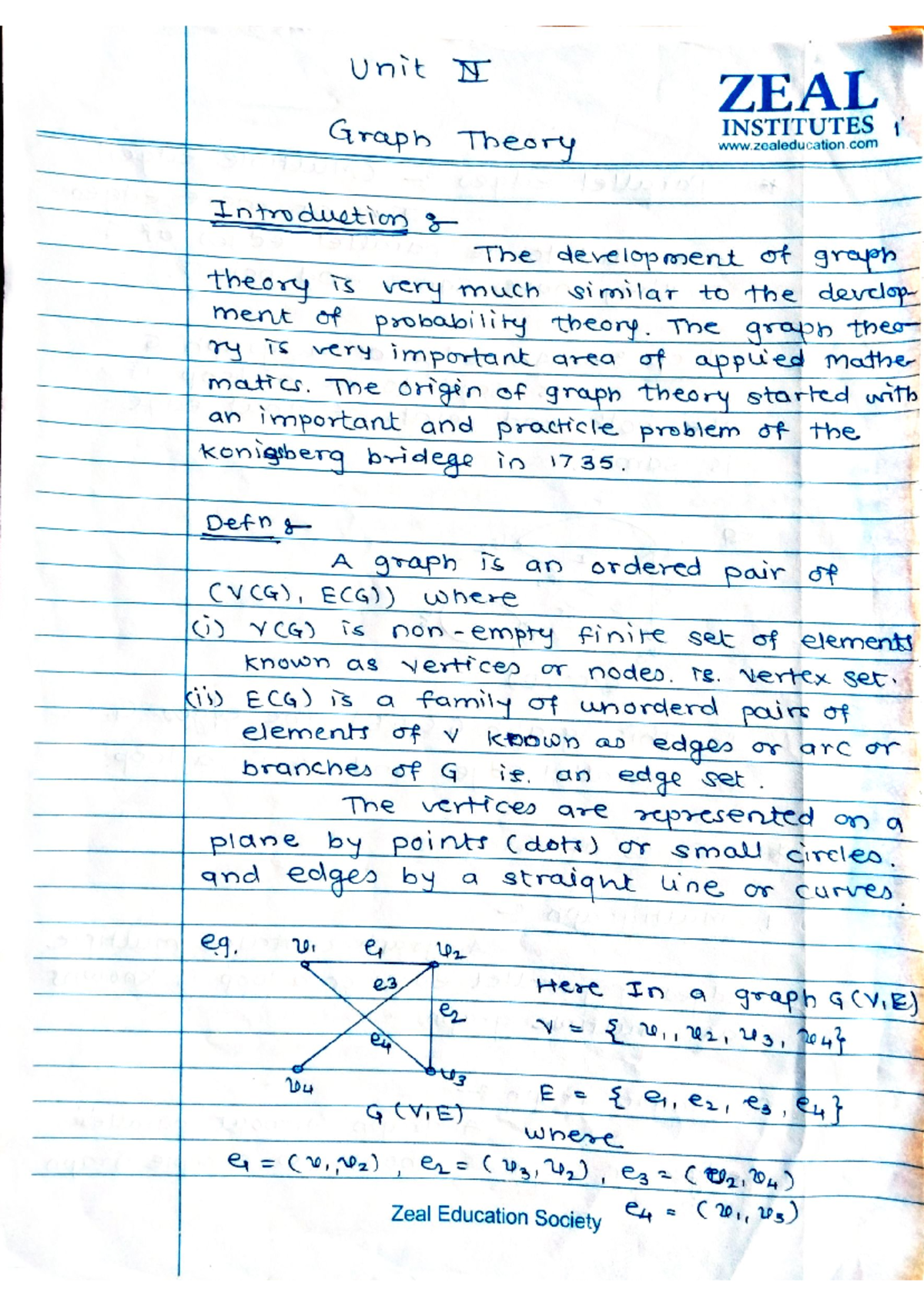 Graph Theory - The graph the ry is very important area of applied Mathe ...