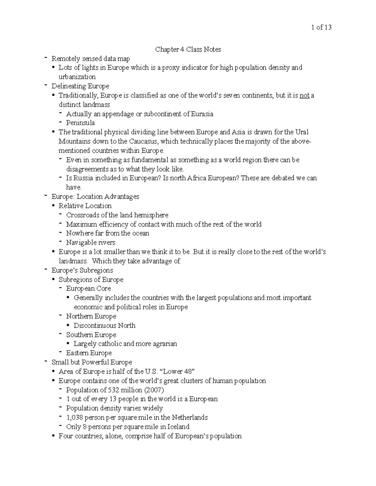 Chapter 4 Class Notes - Jennings - 1! of !13 Chapter 4 Class Notes ...