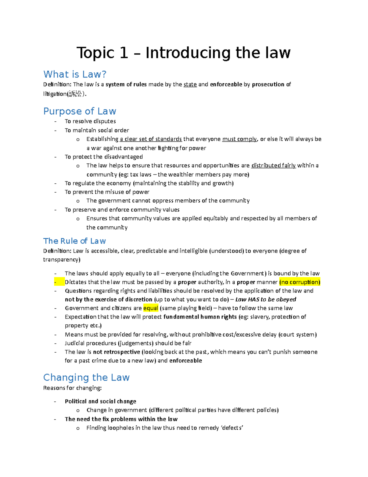 laws1100-week-1-72-law-week-1-notes-topic-1-introducing-the-law